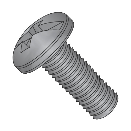 6-32 x 3/16 Combination Pan Head Machine Screw Fully Threaded Black Oxide-Bolt Demon