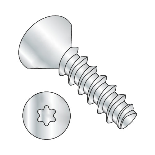 1/4-10 x 3/4 6-Lobe Flat Plastite Alternative 48-2 Fully Threaded Zinc & Wax-Bolt Demon