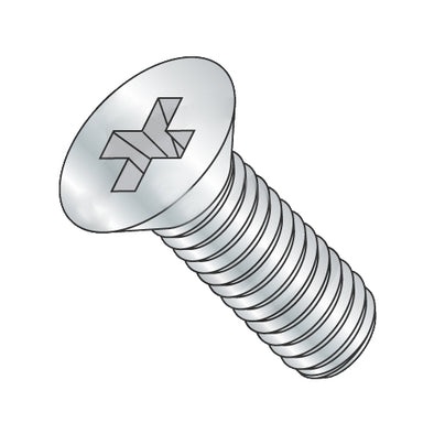 6-32 x 1/2 Phillips Flat Machine Screw Fully Threaded Zinc-Bolt Demon