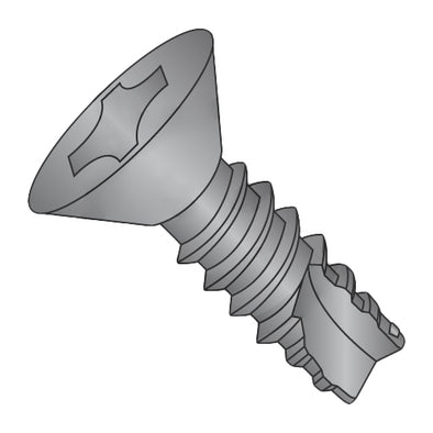 8-18 x 1/2 Phillips Flat Thread Cutting Screw Type 25 Fully Threaded Black Oxide and Oil-Bolt Demon