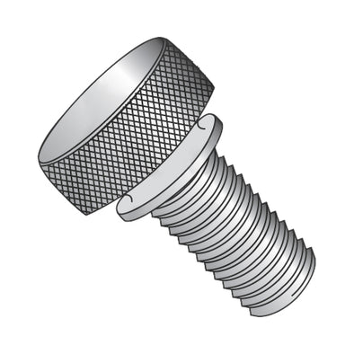 10-32 x 5/8 Knurled Thumb Screw with Washer Face Full Thread Aluminum-Bolt Demon