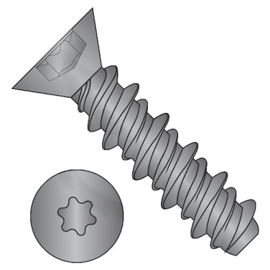 1/4-15 x 1 6-Lobe Flat High Low Screw Fully Threaded Black Oxide and Oil-Bolt Demon