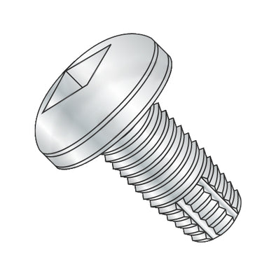 10-32 x 1/2 Square Drive Pan Thread Cutting Screw Type F Fully Threaded Zinc-Bolt Demon