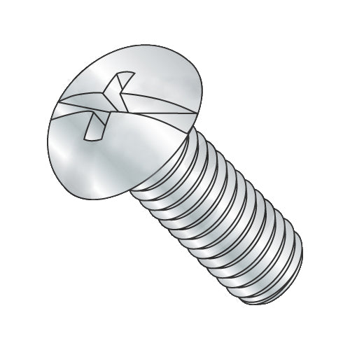 4-40 x 3/8 Combination (Phil/Slot) Round Head Fully Threaded Machine Screw Zinc-Bolt Demon