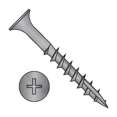 6-13 x 1 1/8 Phil Flat No Nibs Deep Thread Wood Screw Type 17 point 2/3 Thread Black Oxide-Bolt Demon