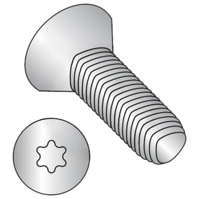 8-32 x 1/2 6-Lobe Flat Taptite Alternative Thread Roll Screw Full Thrd 18-8 SS PassivateWax-Bolt Demon