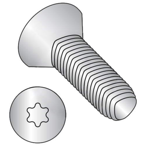 8-32 x 1/2 6-Lobe Flat Taptite Alternative Thread Roll Screw Full Thrd 18-8 SS PassivateWax-Bolt Demon