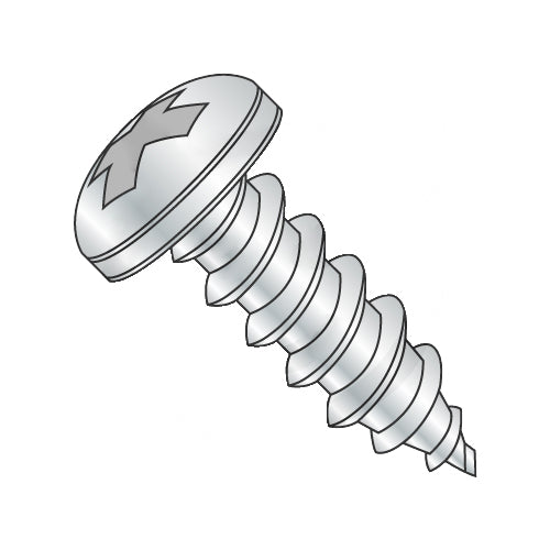 5/16-12 x 1/2 Phillips Pan Self Tapping Screw Type AB Fully Threaded Zinc-Bolt Demon