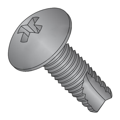 10-24 x 1/2 Phillips Full Contour Truss Thread Cut Screw Type 23 Full Thread Black Zinc-Bolt Demon