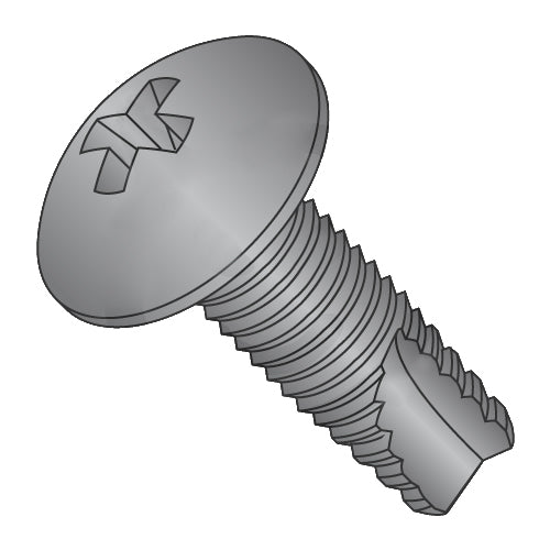 10-24 x 1/2 Phillips Full Contour Truss Thread Cut Screw Type 23 Full Thread Black Zinc-Bolt Demon