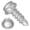 1/4-14 x 1 1/2 Unslotted Hexwasher Serrated Self Drilling Screw Full Thred 18-8 Stainless Steel-Bolt Demon