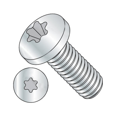 10-32 x 1/4 6-Lobe Pan Machine Screw Fully Threaded Zinc-Bolt Demon