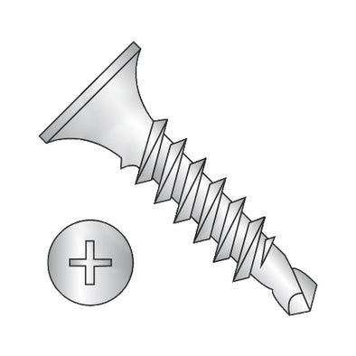 6-20 x 1 5/8 Phillips Bugle Head Full Thread Self Drilling Drywall Screw410 Stainless Steel-Bolt Demon