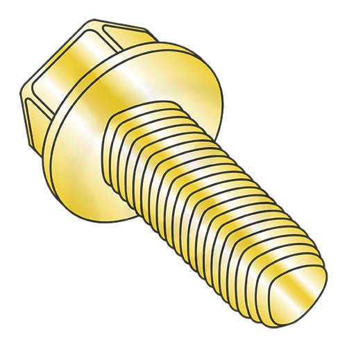 1/4-20 x 5/8 Unslot IndHex Wash Taptite Alternative Thread Roll Screw Full Thrd ZYel Bake Wax-Bolt Demon