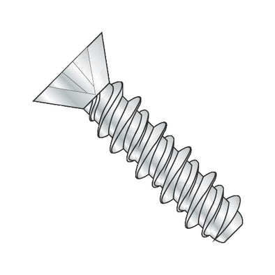 1/4-15 x 1 Phillips Flat High Low Screw Fully Threaded Zinc-Bolt Demon