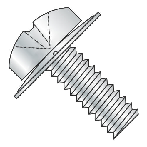 M3-0.5 x 12 ISO7045 Metric Phil Pan Conical Square Washer Sems Full Thread Zinc-Bolt Demon
