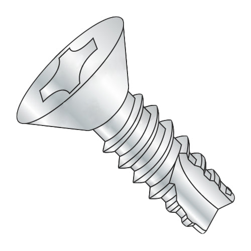 8-18 x 5/8 Phillips Flat Thread Cutting Screw Type 25 Fully Threaded Zinc-Bolt Demon