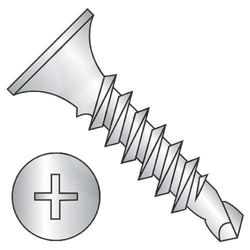 6-20 x 1 1/4 Phil Bugle Full Thread Self Drill Drywall Screw Zinc Bake 1,000 hours Salt Spray-Bolt Demon