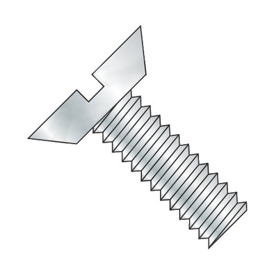 10-32 x 1/4 Slotted Flat Undercut Machine Screw Fully Threaded Zinc-Bolt Demon