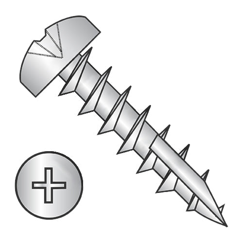6-13 x 1 Phillips Pan Deep Thread Screw Type 17 Full Thread 18-8 Stainless Steel-Bolt Demon