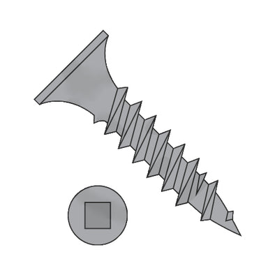 8-15 x 1 Square Drive Bugle Head Fine Thread Drywall Screw Black Phosphate-Bolt Demon
