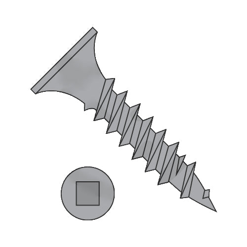 8-15 x 1 Square Drive Bugle Head Fine Thread Drywall Screw Black Phosphate-Bolt Demon