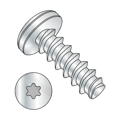 1/4-10 x 1 1/4 6-Lobe Pan Plastite Alternative 48-2 Fully Threaded Zinc And Wax-Bolt Demon