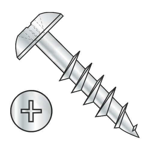 8-11 x 1 1/8 Phillips Truss Deep Thread Wood Screw 2/3 Thread Zinc-Bolt Demon