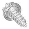 10-16 x 3/8 Indent Hex Washer Slot Self Tap Screw AB Serrated Full Thd 18-8 Stainless Steel-Bolt Demon