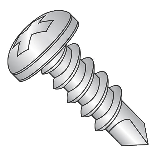 10-16 x 3/4 Phillips Pan Full Thread Self Drill Screw Zinc Nickel Bake 1,000 hour Salt Spray-Bolt Demon