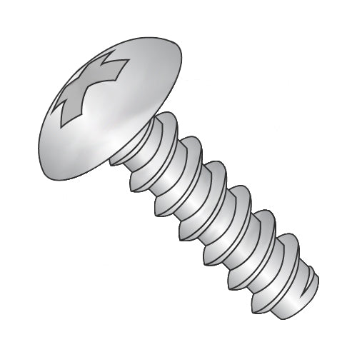 6-20 x 3/8 Phillips Truss Self Tapping Screw Type B Fully Thread 18-8 Stainless Steel-Bolt Demon