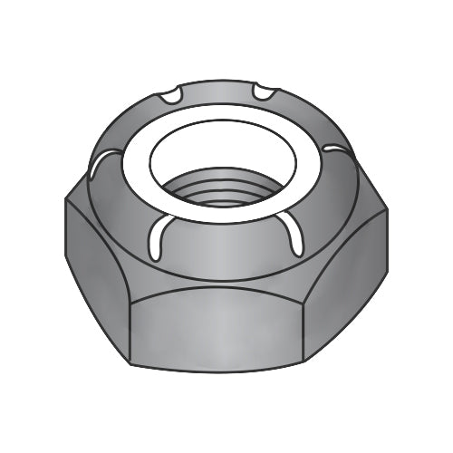 5/16-18 NTE Thin Pattern Nylon Insert Hex Lock Nut Black Zinc-Bolt Demon