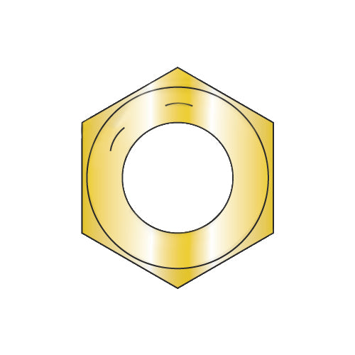 1 1/2-12 Fine Thread Finished Hex Nut Grade 8 Zinc Yellow-Bolt Demon