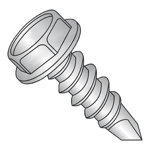 1/4-14 x 7/8 Unslot Indent HWH Self Drill #1 Point Full Thrd Zinc 1000 hours Salt Spray-Bolt Demon