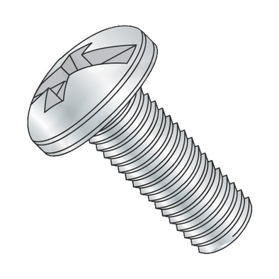 8-32 x 1 1/2 Combination (Phil/Slot) Pan Head Machine Screw Fully Threaded Zinc-Bolt Demon