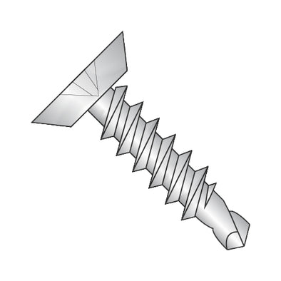6-20 x 1/2 Phillips Flat Undercut Full Thread Self Drilling Screw 410 Stainless Steel-Bolt Demon