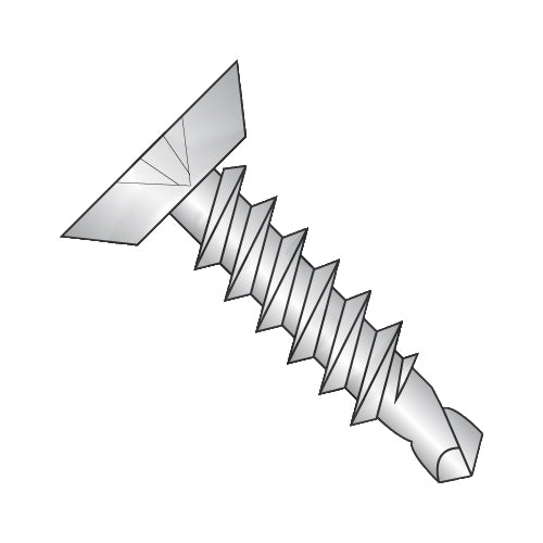 6-20 x 1/2 Phillips Flat Undercut Full Thread Self Drilling Screw 410 Stainless Steel-Bolt Demon