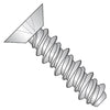 4-24 x 1/4 Phillips Flat Undercut High Low Screw Fully Threaded 18-8 Stainless Steel-Bolt Demon