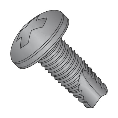 10-24 x 3/8 Phillips Pan Thread Cutting Screw Type 23 Fully Threaded Black Zinc-Bolt Demon