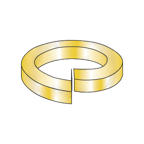 3/4 High Alloy Regular Split Lock Washer AISI 4037 Zinc Yellow Made in USA-Bolt Demon