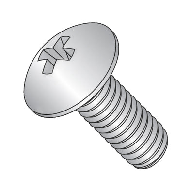 12-24 x 3/4 Phillips Truss Machine Screw Fully Threaded Full Contour 18-8 Stainless Steel-Bolt Demon