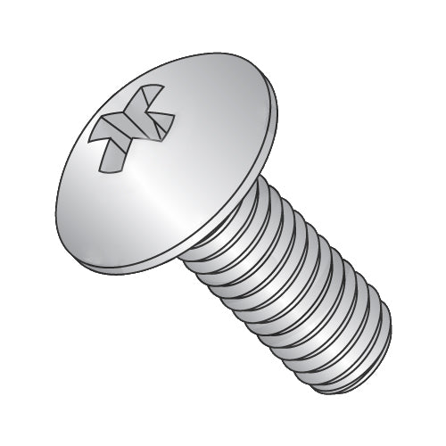12-24 x 3/4 Phillips Truss Machine Screw Fully Threaded Full Contour 18-8 Stainless Steel-Bolt Demon