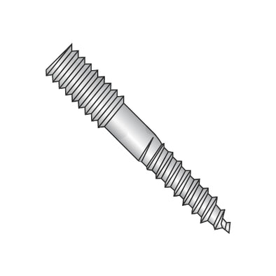 3/8-16 x 8 Hanger Bolt Plain Center 18-8 Stainless Steel-Bolt Demon
