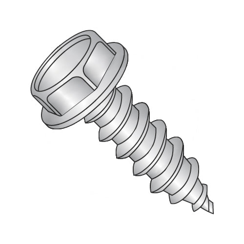 5/16-12 x 1 Unslotted Indent Hex Washer Self Tapping Screw Type AB Full Thread 18-8 Stainless Steel-Bolt Demon