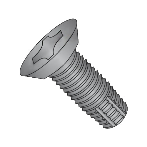 10-24 x 1/2 Phillips Flat Undercut Thread Cutting Screw Type F Fully Threaded Black Oxide-Bolt Demon