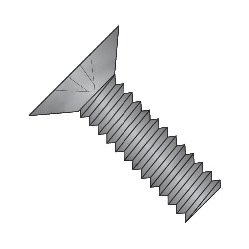 6-32 x 1/2 Phillips Flat 100º Machine Screw Fully Threaded 18-8 Stainless Steel Black-Bolt Demon