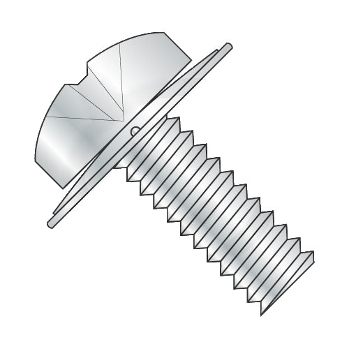 6-32 x 3/8 Phillips Pan Square Cone Sems Fully Threaded Zinc-Bolt Demon