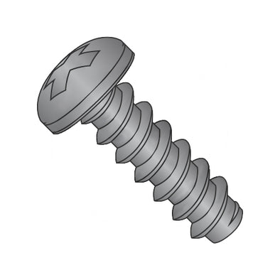 6-20 x 5/16 Phillips Pan Self Tapping Screw Type B Fully Threaded Black Zinc-Bolt Demon