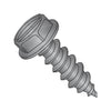4-24 x 1/4 Slotted Indented Hex Washer Self Tapping Screw Type AB Fully Threaded Black Oxi-Bolt Demon