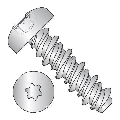 1/4-15 x 3/4 Six Lobe Pan High Low Screw Fully Threaded 410 Stainless Steel-Bolt Demon